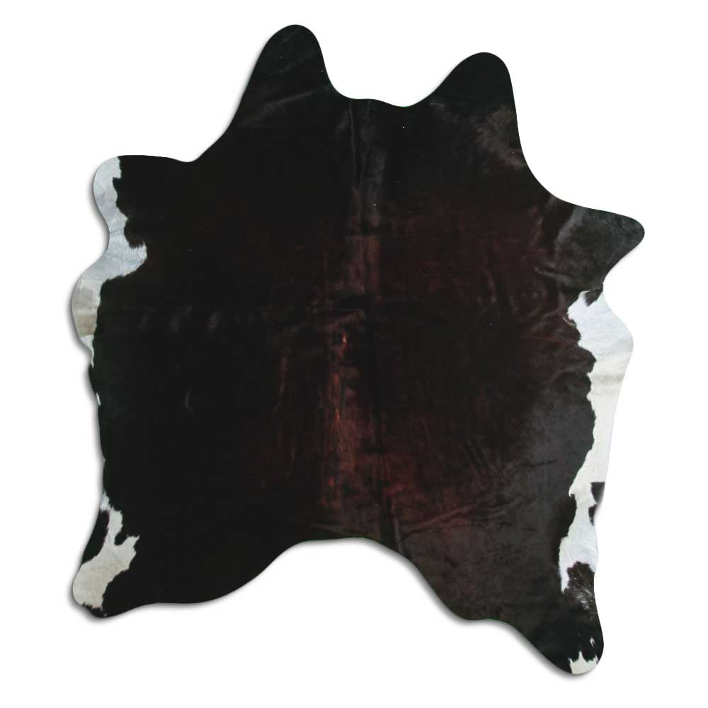 Brown cowhide rug M