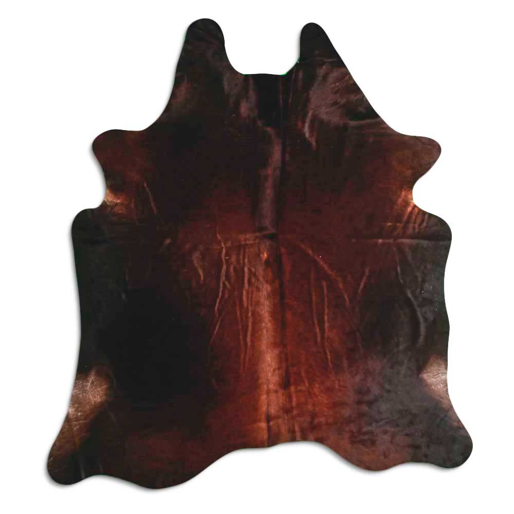 Tappeto in pelle di mucca marrone L