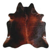 Brown cowhide rug L