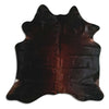 Brown cowhide rug M