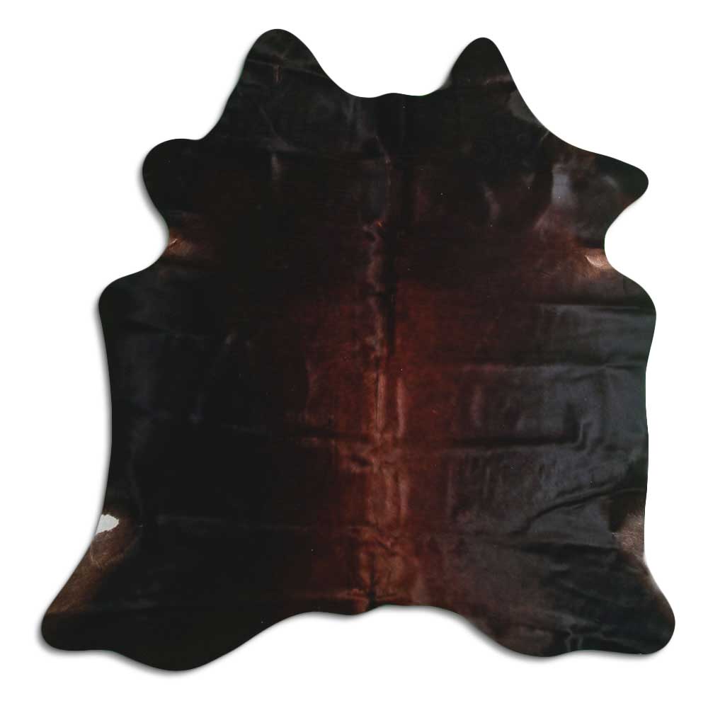 Brown cowhide rug M