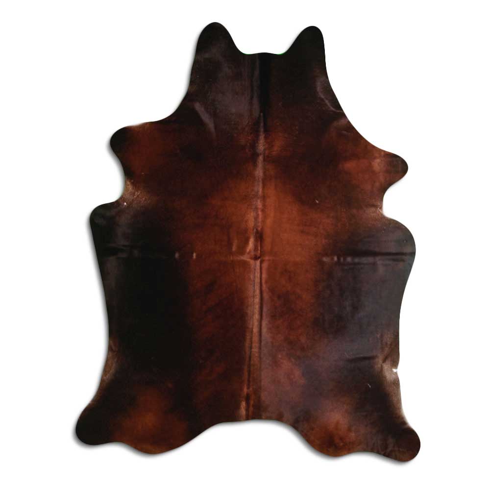 Brown cowhide rug XL