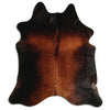 Brown cowhide rug L