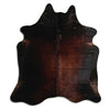 Tappeto in pelle di mucca marrone L