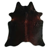 Tappeto in pelle di mucca marrone L