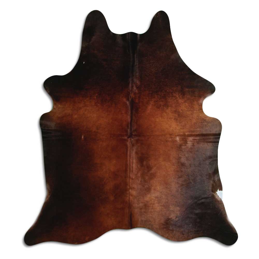 Tappeto in pelle di mucca marrone L