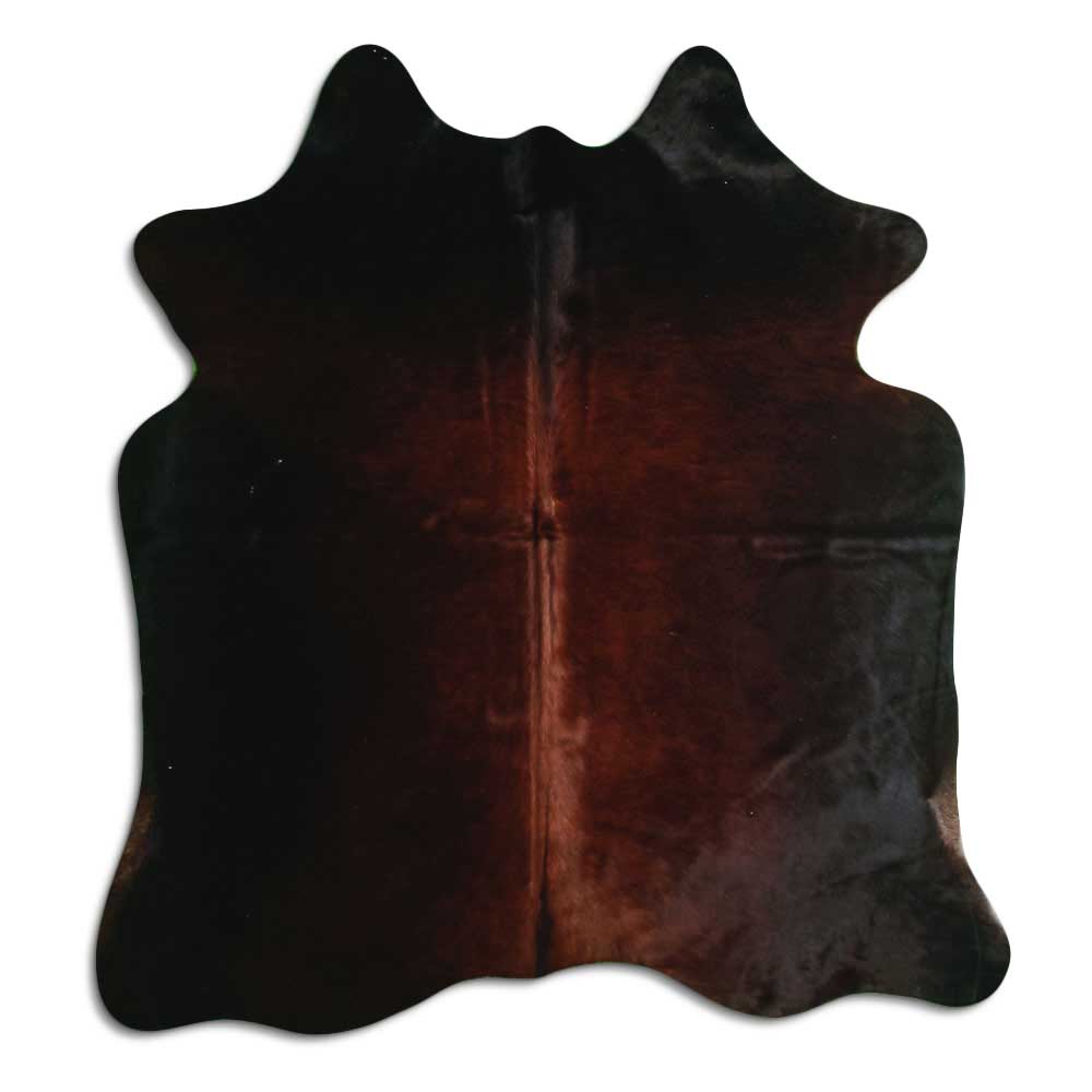 Brown cowhide rug M