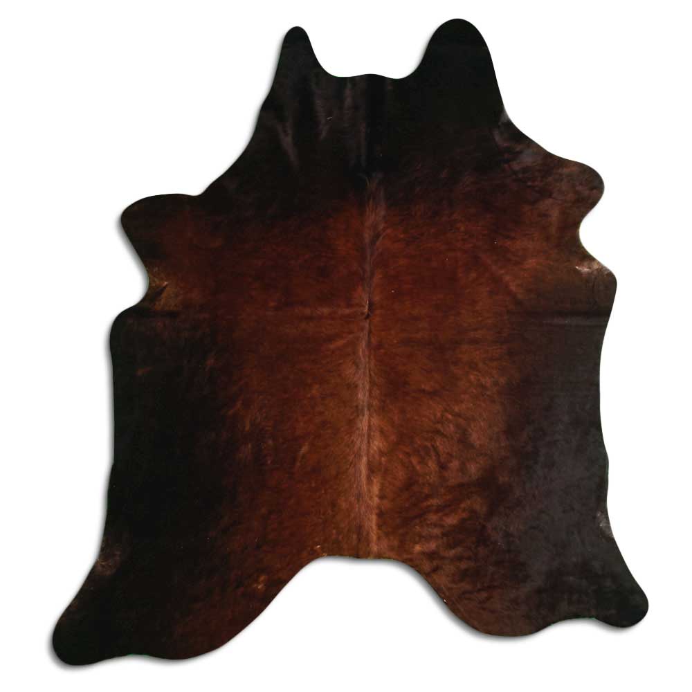 Brown cowhide rug L