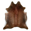 Tappeto in pelle di mucca marrone M