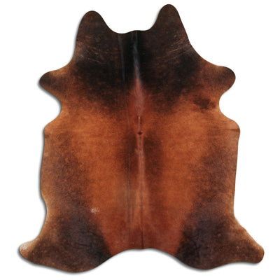 Brown cowhide rug L
