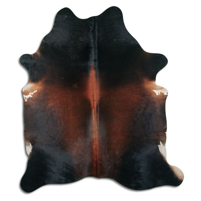 Brown cowhide rug L