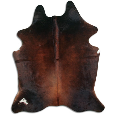 Brown cowhide rug L