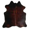 Tappeto in pelle di mucca marrone L