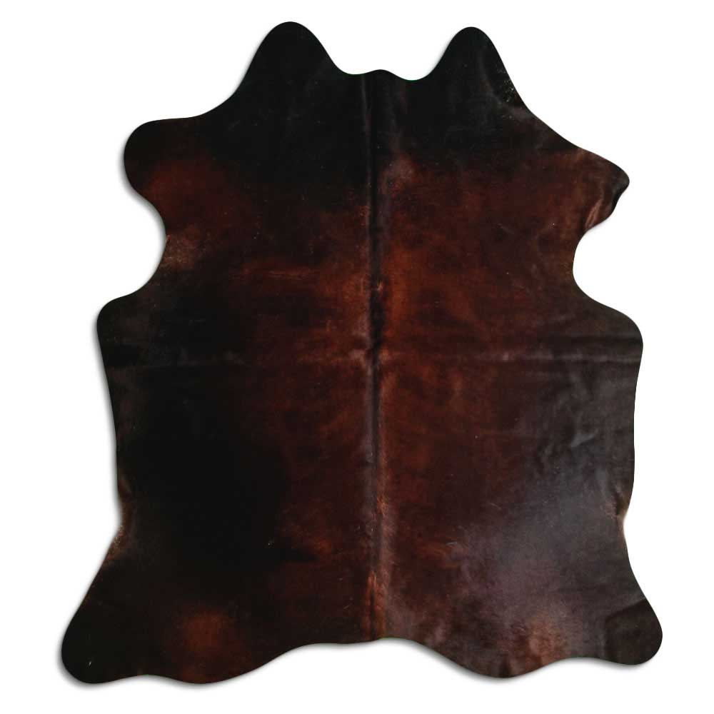 Tappeto in pelle di mucca marrone L
