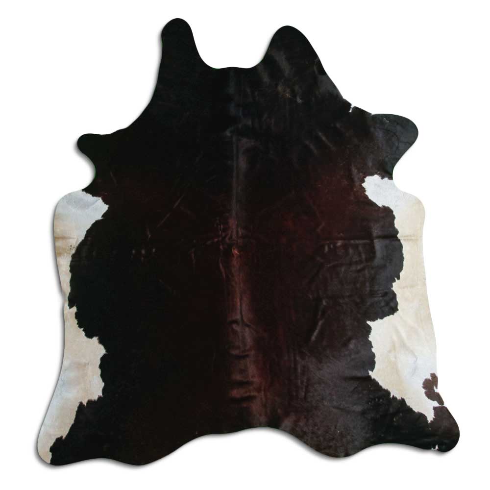 Tappeto in pelle di mucca marrone L
