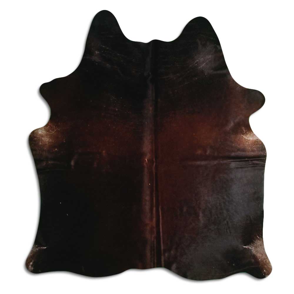 Tappeto in pelle di mucca marrone M