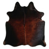 Tappeto in pelle di mucca marrone L