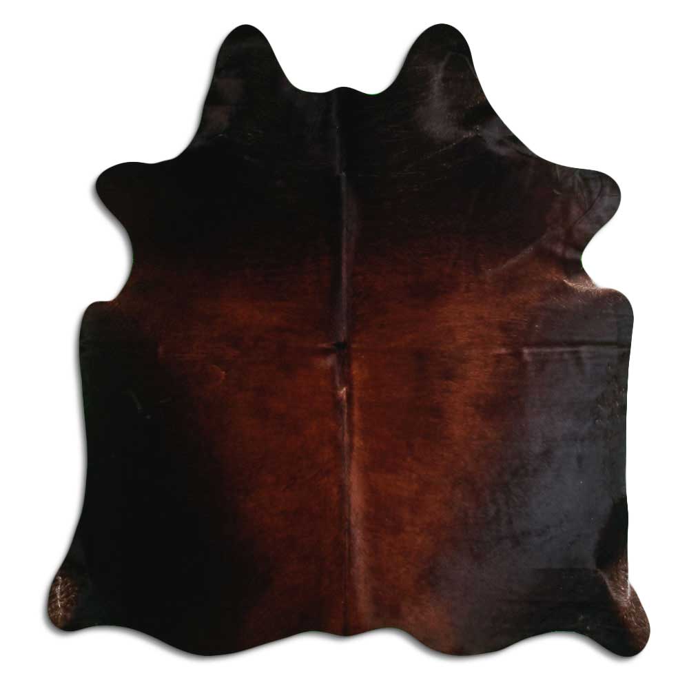Tappeto in pelle di mucca marrone L