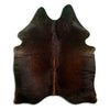 Brown cowhide rug M