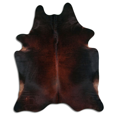 Brown cowhide rug XXL