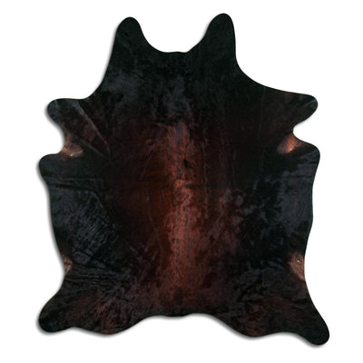 Brown cowhide rug XL