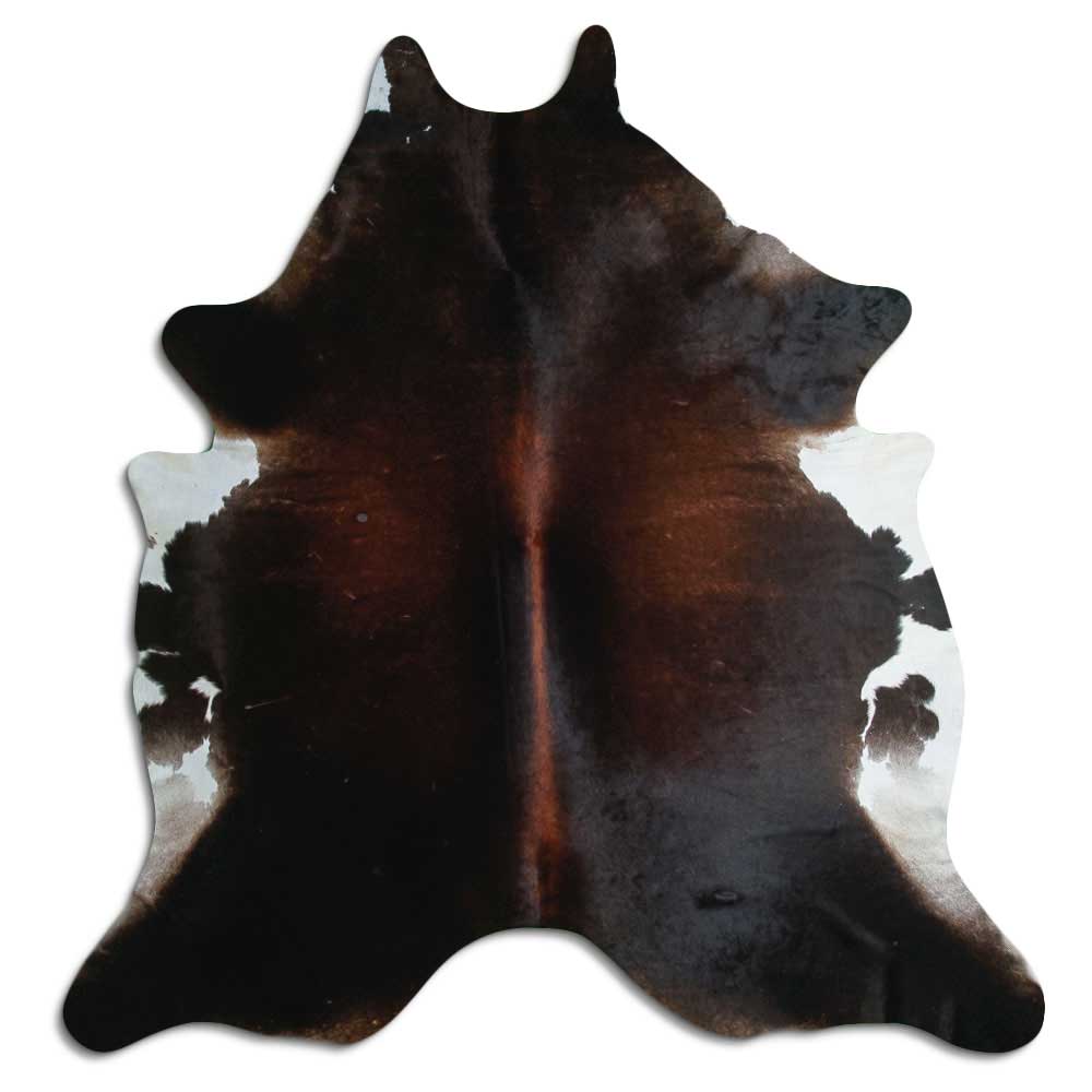Brown cowhide rug XL