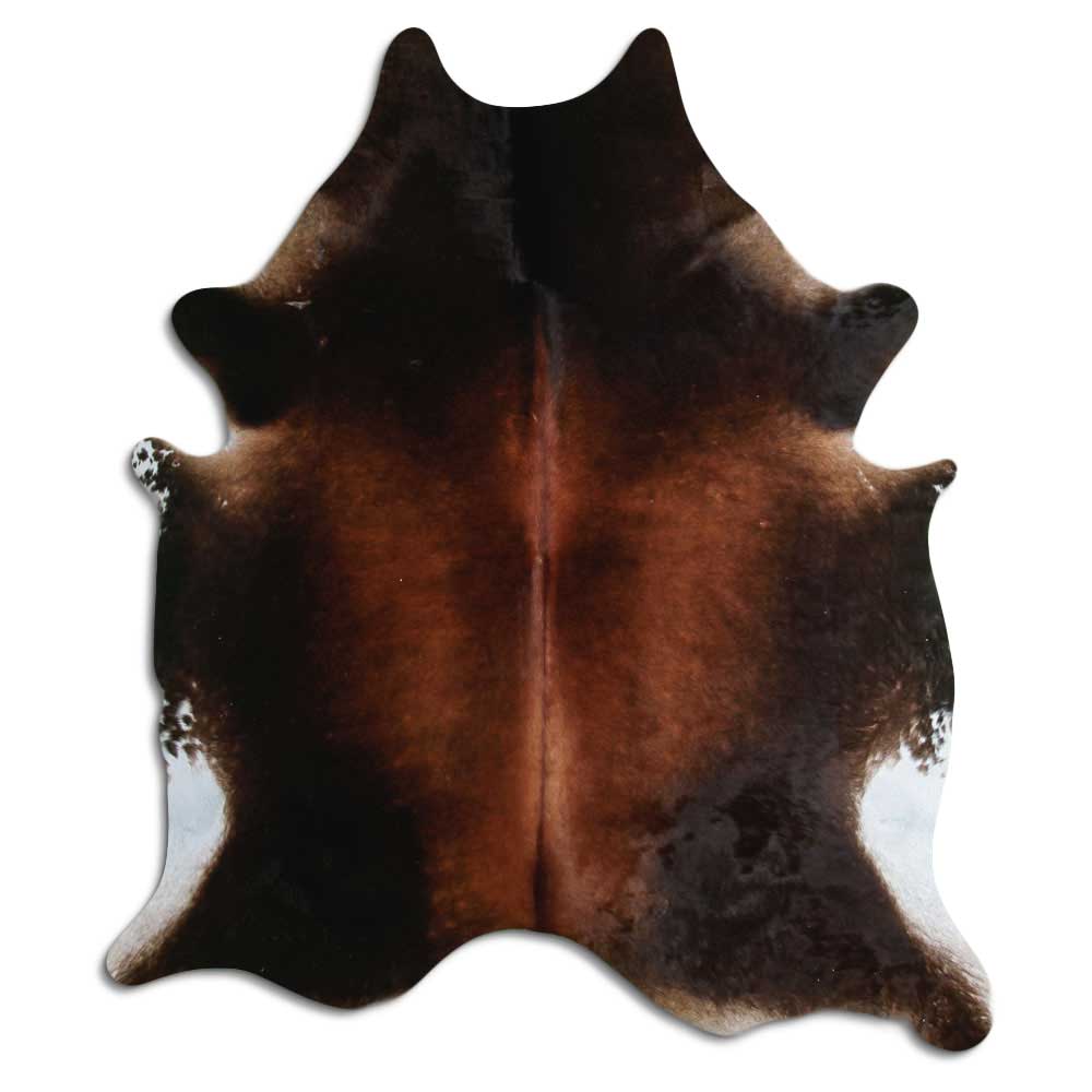 Brown cowhide rug XL