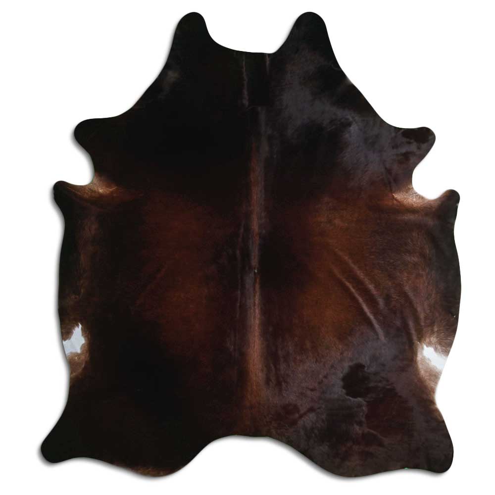 Brown cowhide rug XL