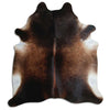 Tappeto in pelle di mucca marrone XL