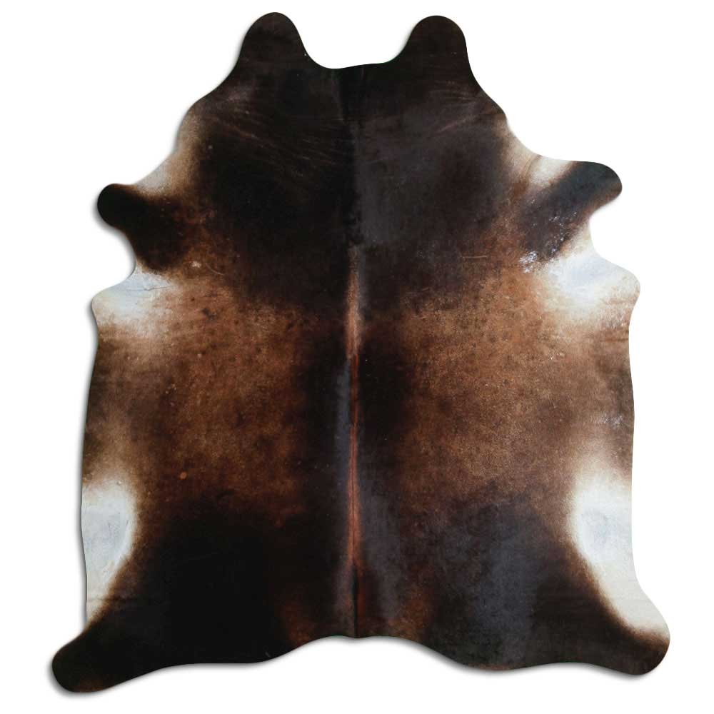 Tappeto in pelle di mucca marrone XL