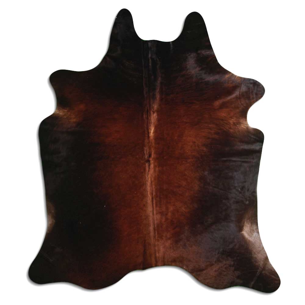 Brown cowhide rug XL
