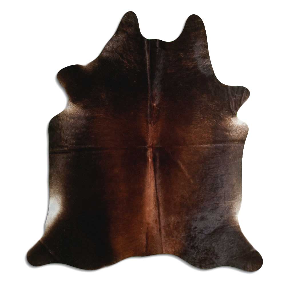 Brown cowhide rug L