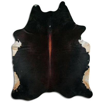 Brown cowhide rug XXL