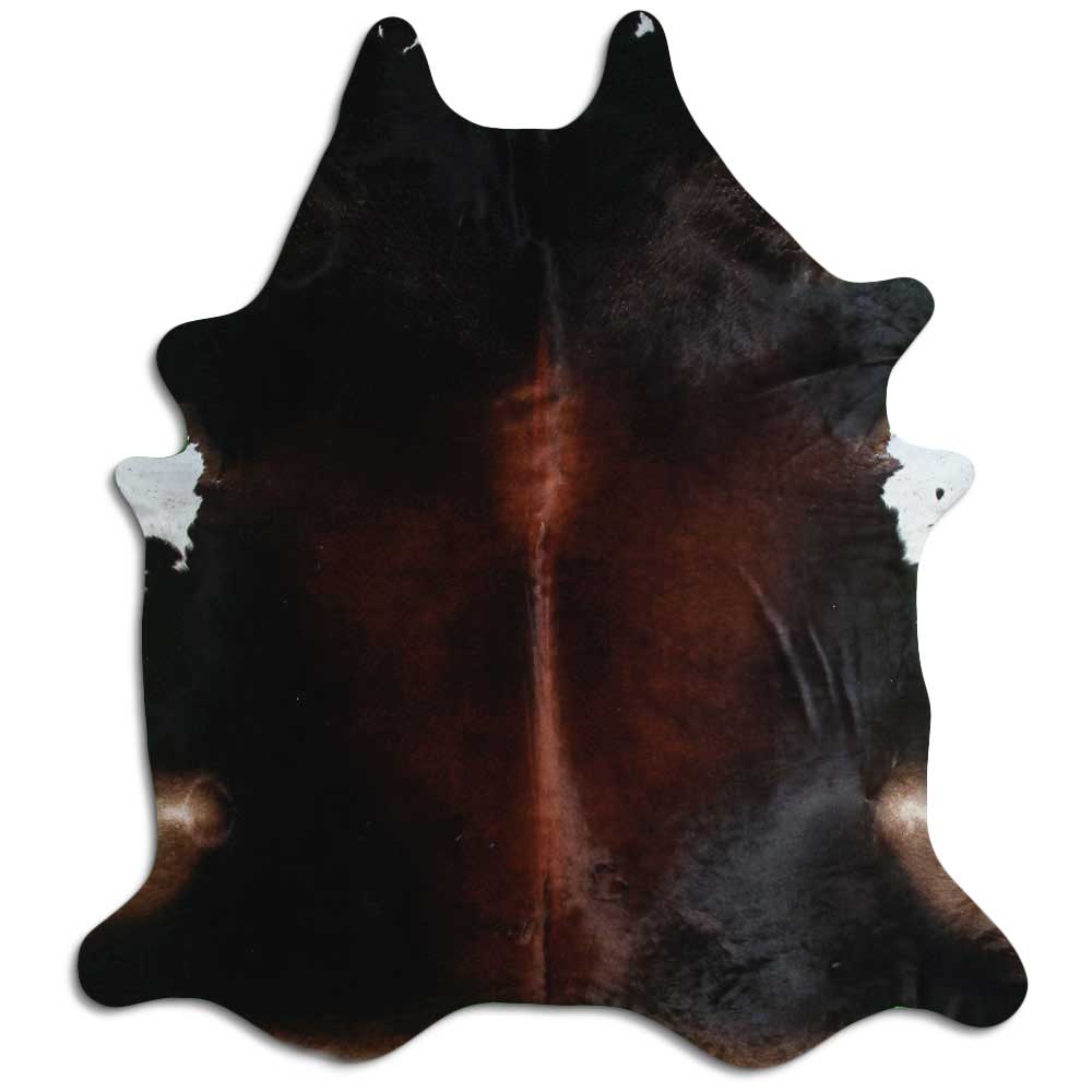 Brown cowhide rug XXL