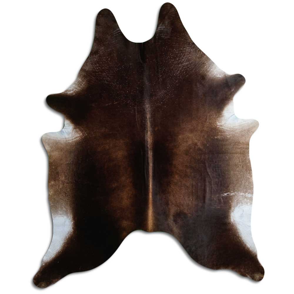 Brown cowhide rug XXL