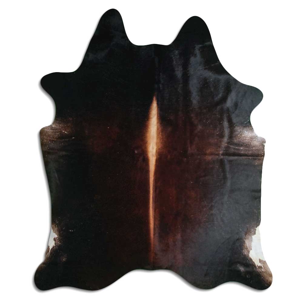 Brown cowhide rug XL