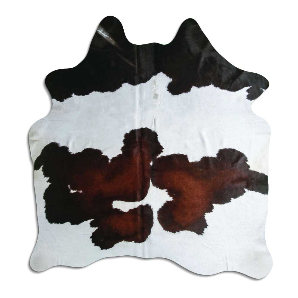 Tricolour cowhide rug M