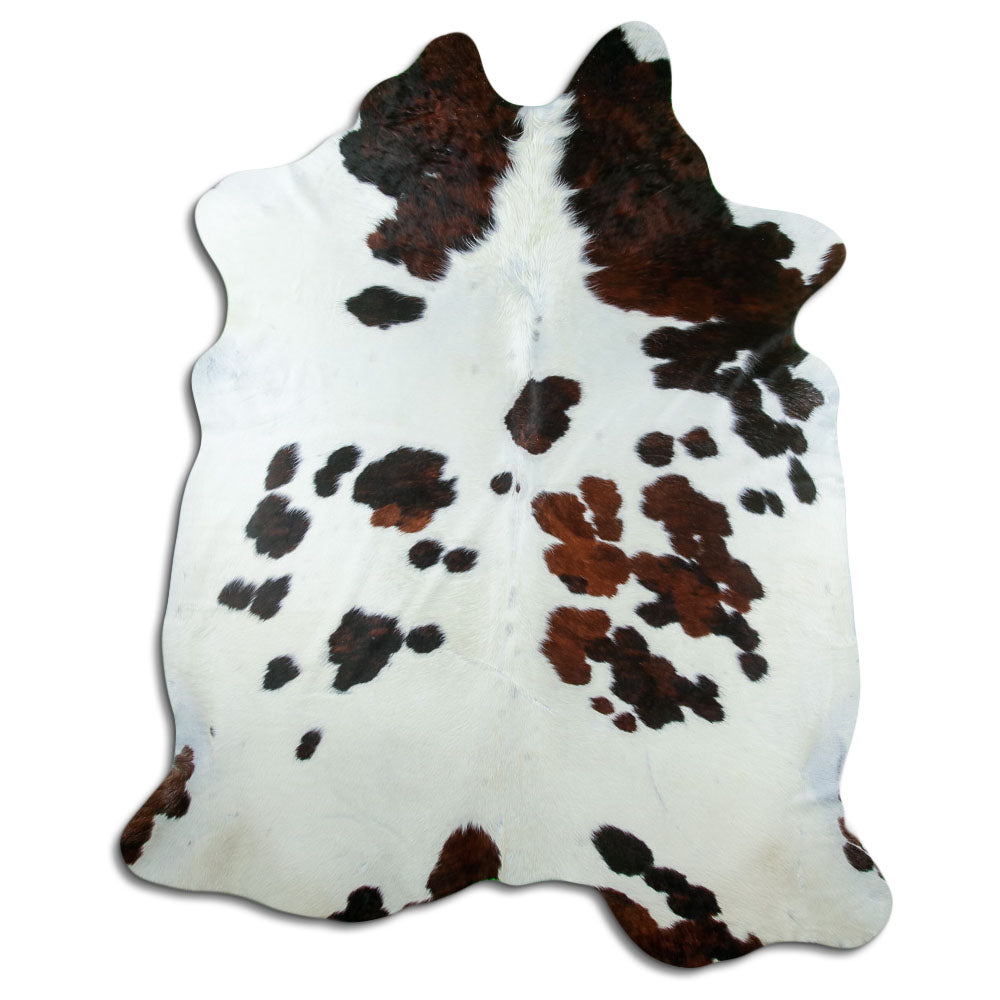 Tappeto in pelle di mucca tricolore XXL