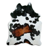 Tappeto in pelle di mucca tricolore XL