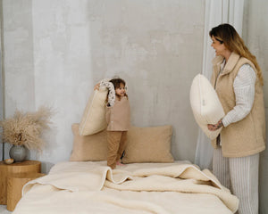 Coperta in lana merino "Marzipan" | strato singolo