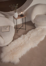 Double white sheepskin